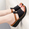 Women's Fashion Wedge Sandals Summer New Thick Sole Slippers Outdoor Soft Bottom Comfortable Stylish Lightweight Mid-Heel Slides