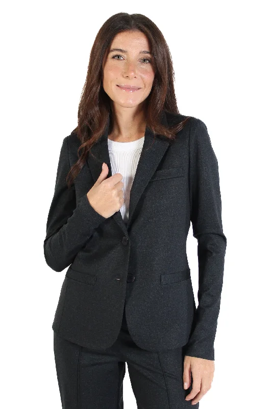 Dark Navy Denim Riri Ponte Fitted Blazer