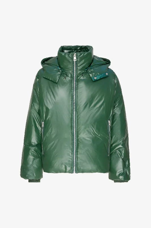 BOXY DOWN JACKET SHINY GREEN