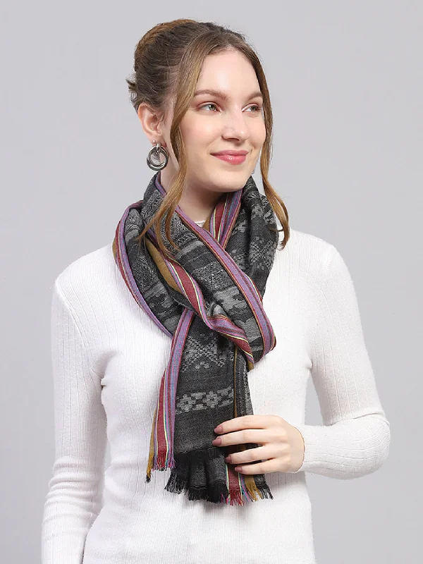 Women Multicolor Self Design Stole