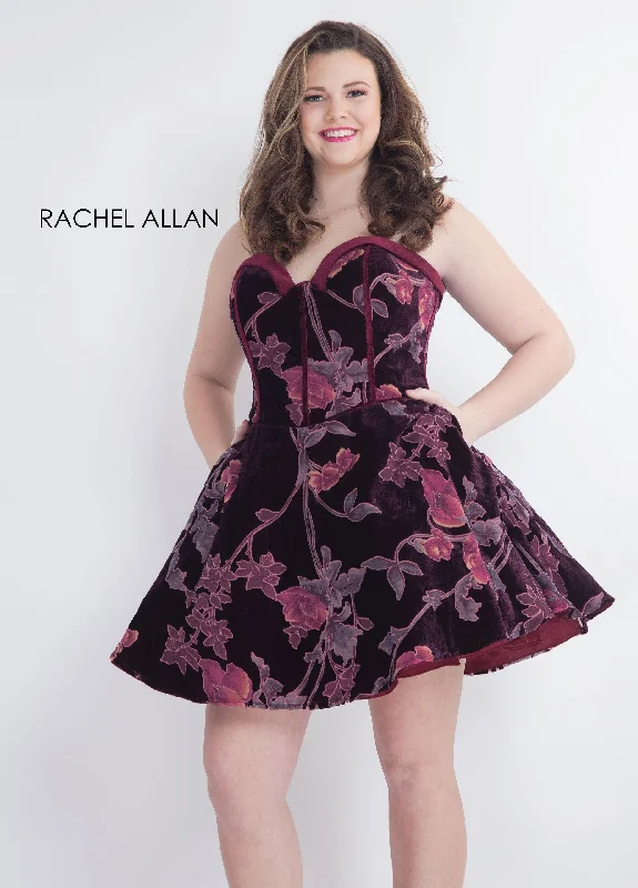 Rachel Allan Strapless Curve Short Dress