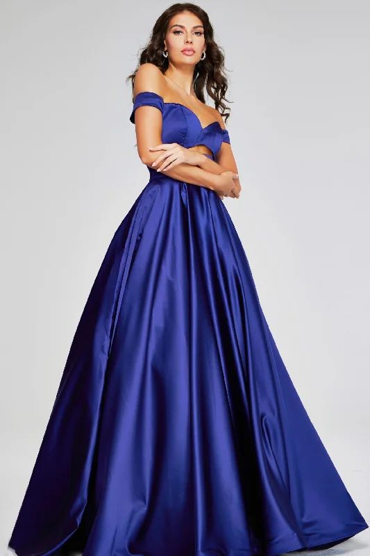 Jovani 40787 A Line Formal Long Ball Gown Pocket Prom Dress