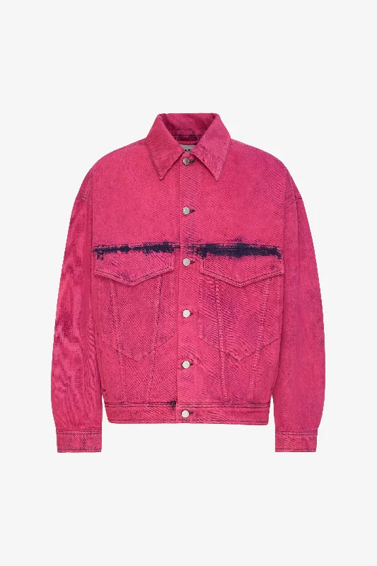 LOOSE DENIM JACKET PINK