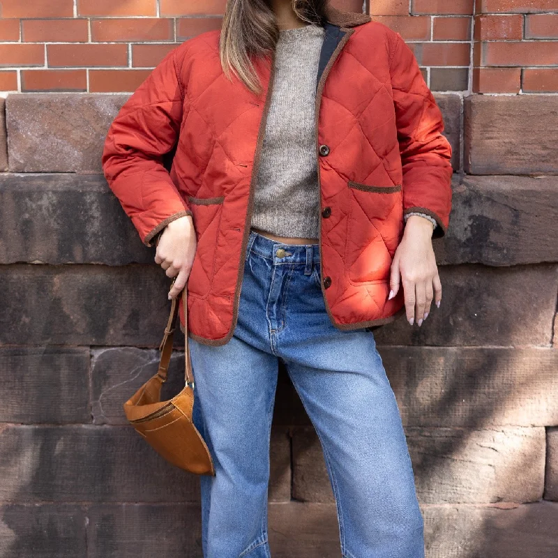 Quinn Quilted Jacket, Firebrick