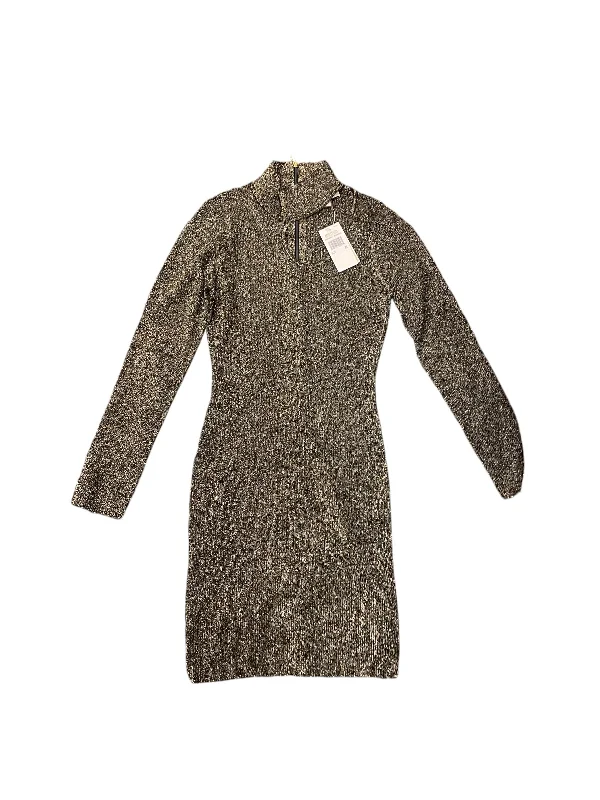 Dress Sweater By Michael Kors In Gold, Size: Xl