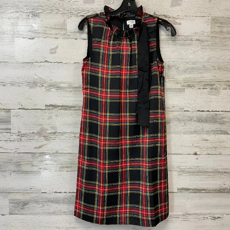 Dress Work By J. Crew In Black & Red, Size: 0r