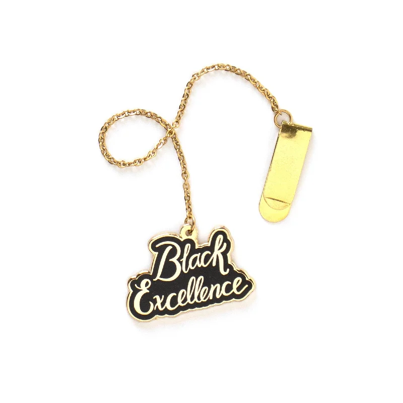 Black Excellence Enamel Bookmark