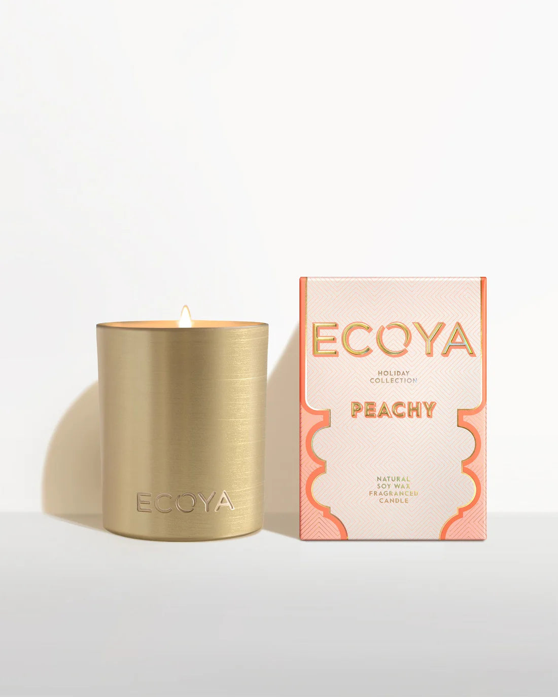 Ecoya Peachy Goldie Candle - Holiday Collection