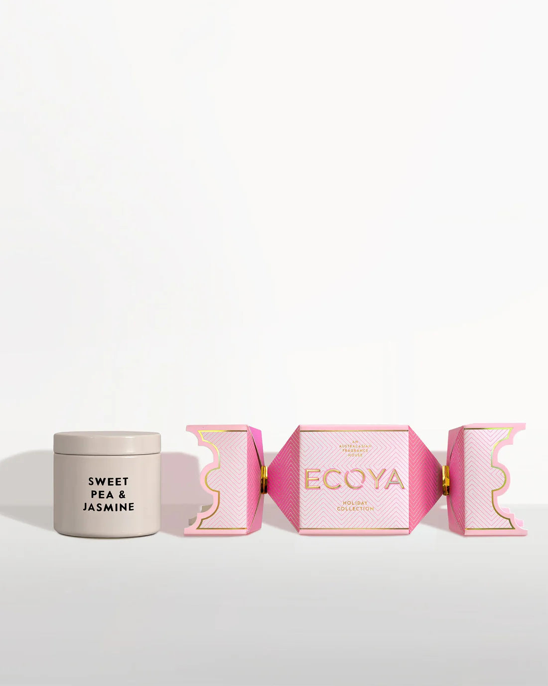 Ecoya Sweet Pea & Jasmine Tin Candle Bon Bon - Holiday Collection