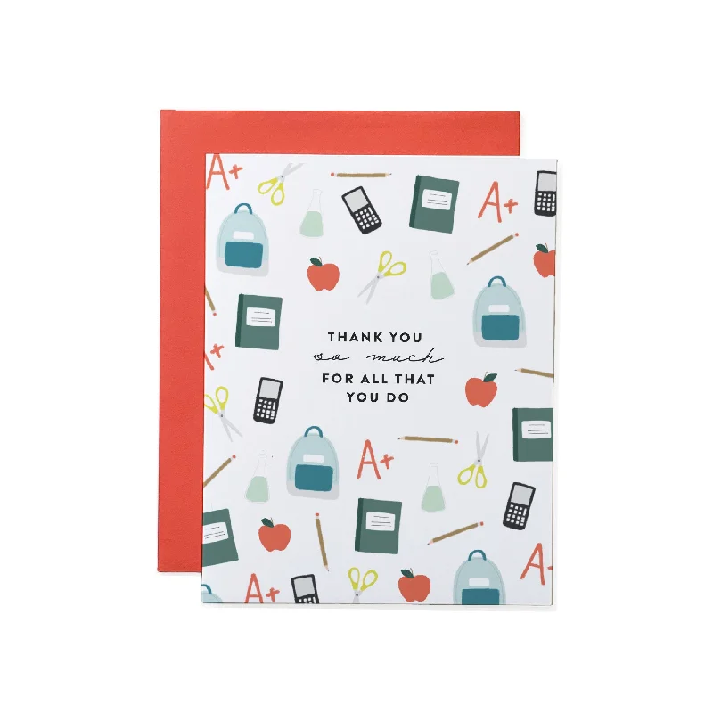 Thank you for all that you do, Teacher Appreciation Card