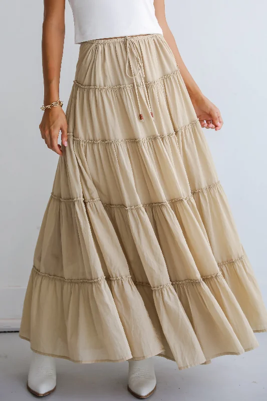 FINAL SALE - Adorable Lifestyle Tiered Maxi Skirt