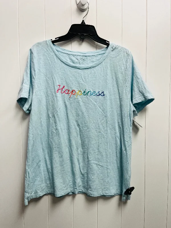 Blue Top Short Sleeve Basic Talbots, Size Xl