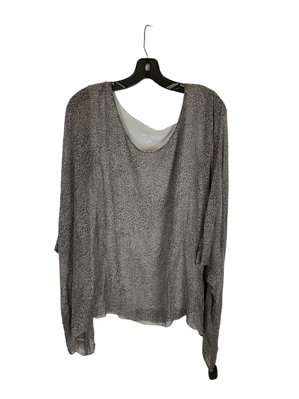 Grey Top Short Sleeve Soft Surroundings, Size Xl