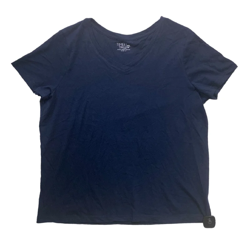 Navy Top Short Sleeve Time And Tru, Size 2x