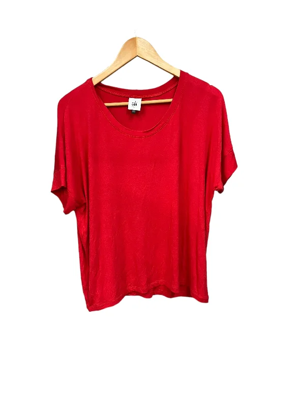 Red Top Short Sleeve Basic Cabi, Size S