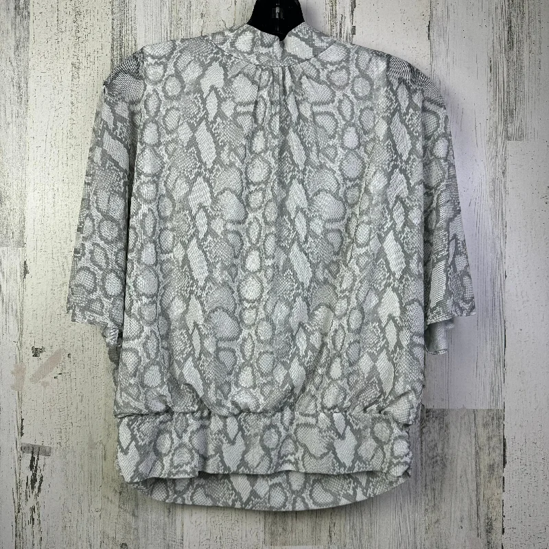 Snakeskin Print Top Short Sleeve Jennifer Lopez, Size L