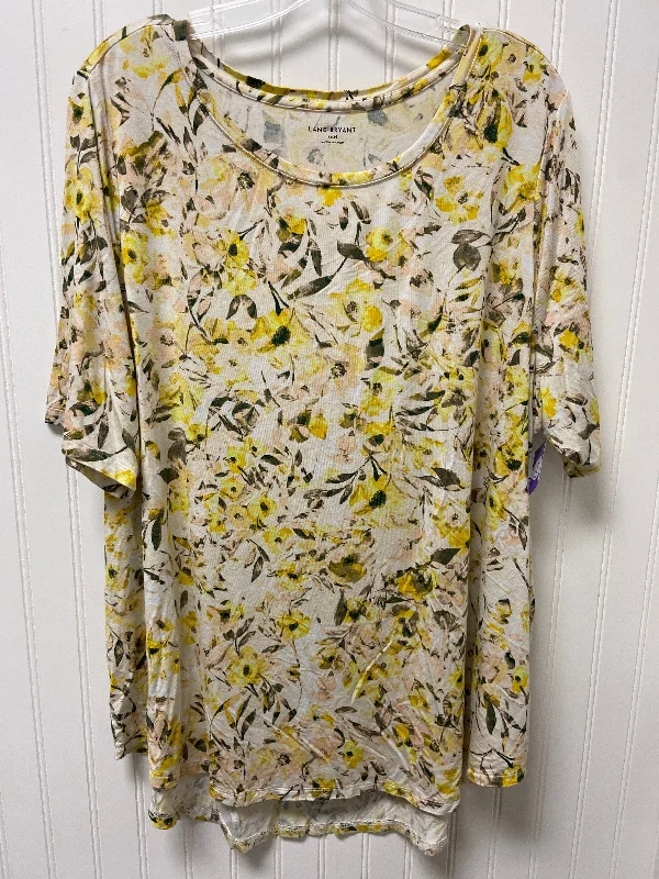 Yellow Top Short Sleeve Lane Bryant, Size 3x