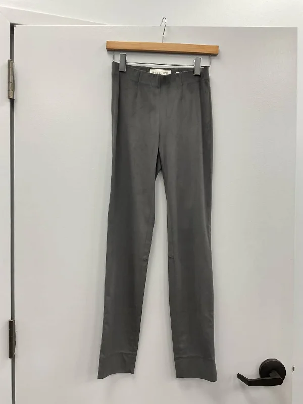 Grey Tapered Sabrina Velour Pant