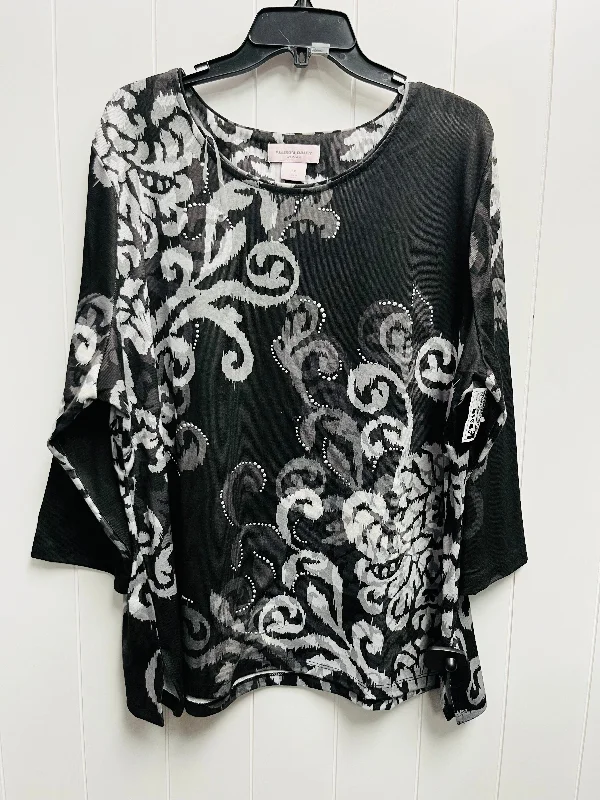 Top Long Sleeve By Allison Daley In Black, Size: 2x