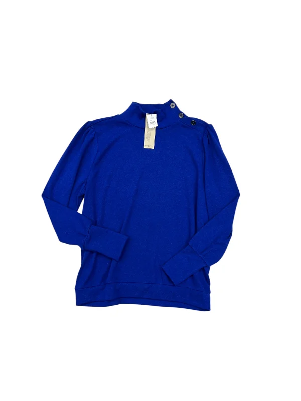 Top Long Sleeve By Banana Republic In Blue, Size: Sp