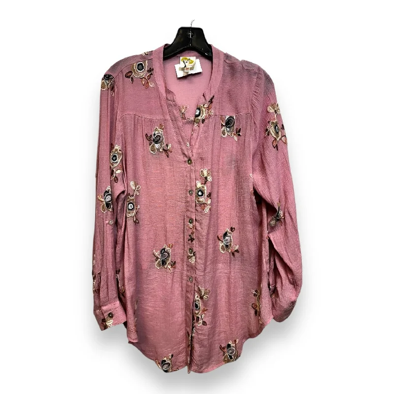 Top Long Sleeve By Clothes Mentor In Floral Print, Size: M