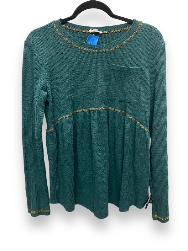 Top Long Sleeve By Clothes Mentor In Green, Size: M