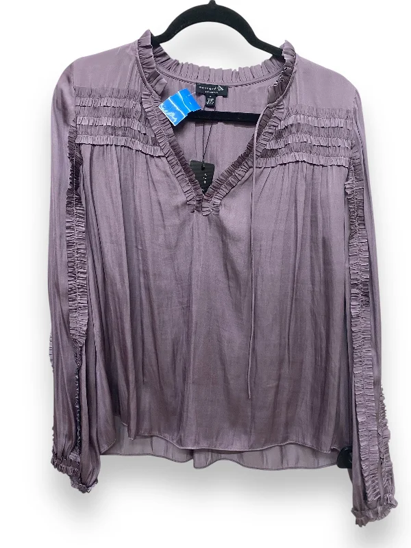 Top Long Sleeve By Current Air In Purple, Size: S