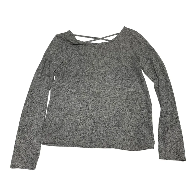 Top Long Sleeve By E2 In Grey, Size: S