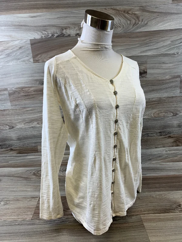 Top Long Sleeve By J. Jill In Ivory, Size: Xs