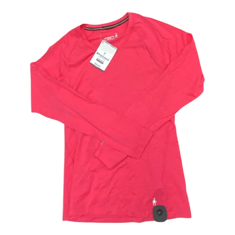 Top Long Sleeve By Smartwool In Pink, Size: M