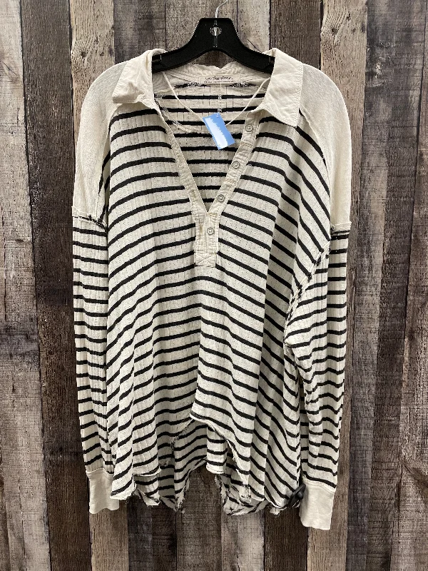 Top Long Sleeve By We The Free In Striped Pattern, Size: Xs