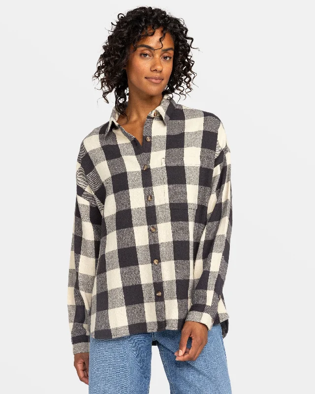 Lets Get Away Long Sleeve Shirt - Phantom Be Bold Plaid