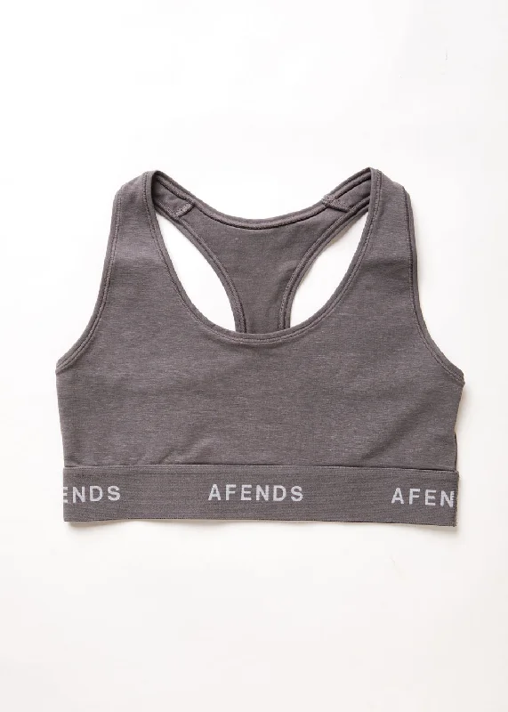 AFENDS Womens Molly - Sports Crop - Steel